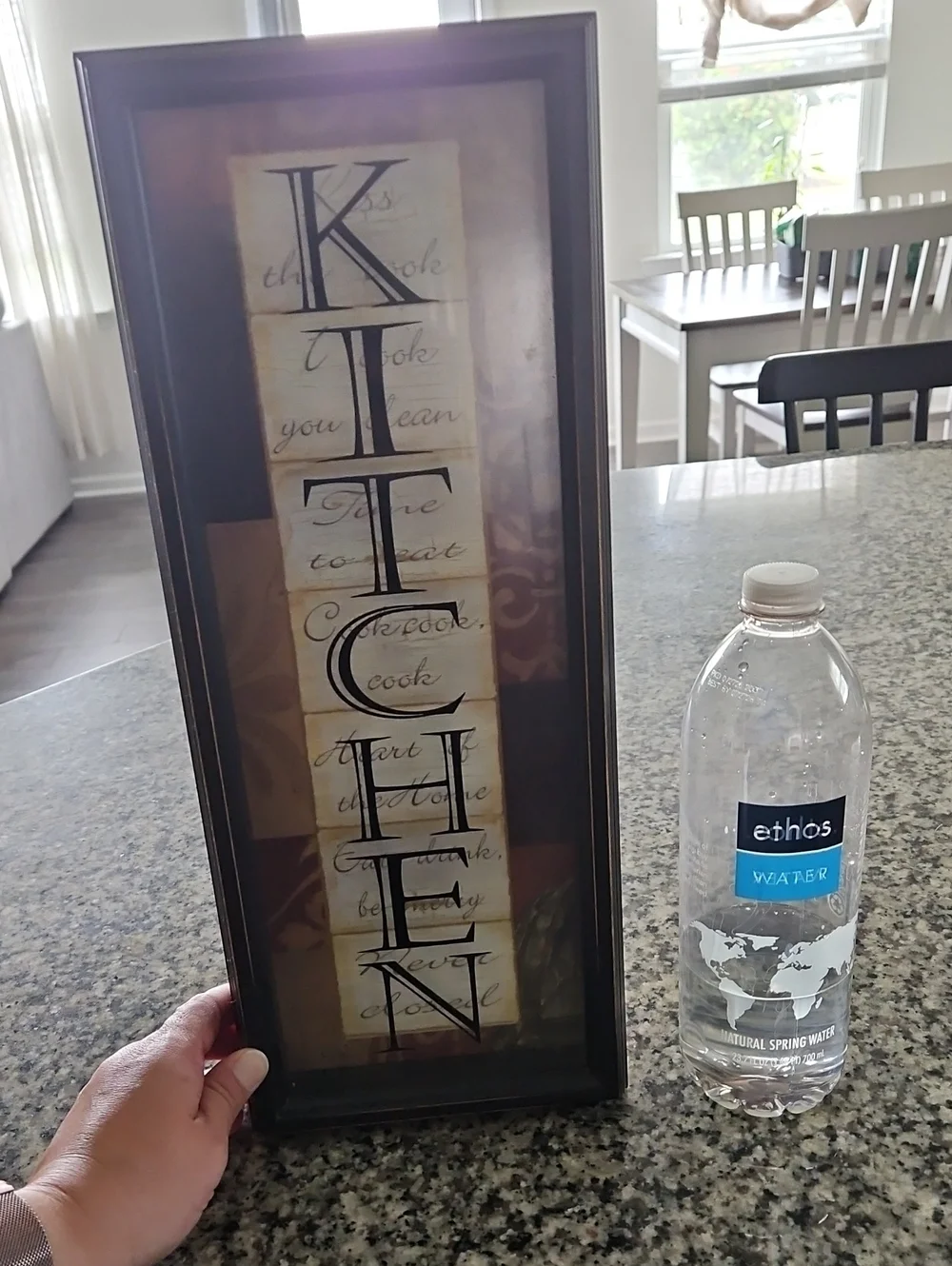 Kitchen Wall Art Sign - Black Frame